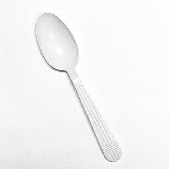 Teaspoon, Heavy Weight Plastic, White