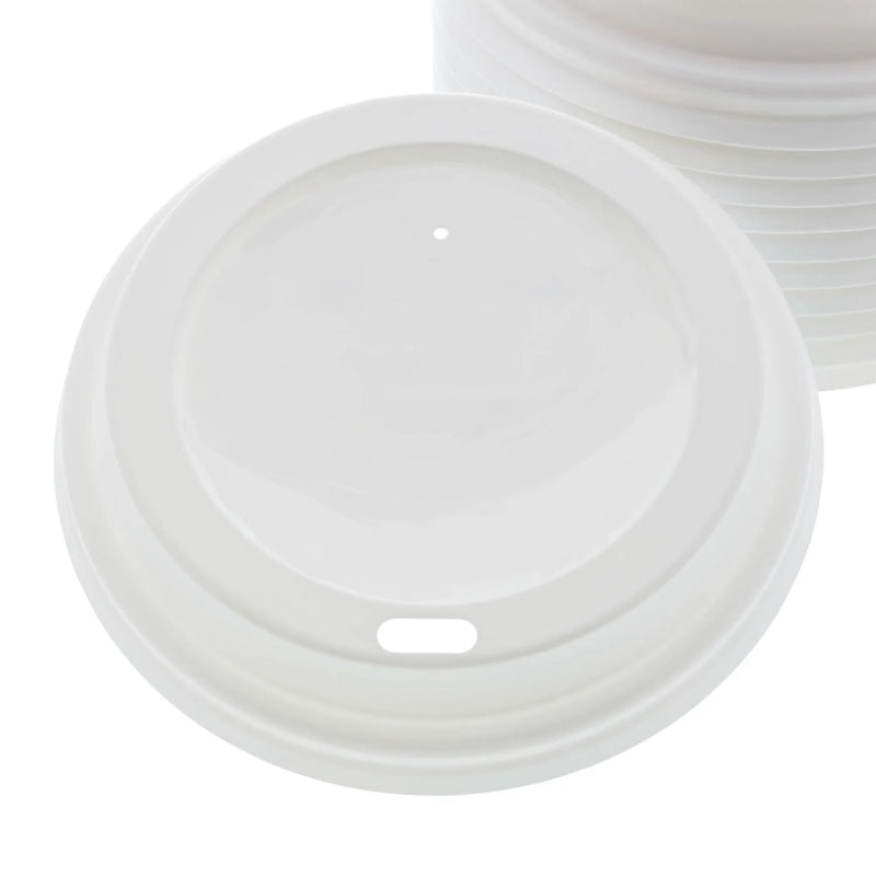 Dome Lid Fits 12-20oz Hot Cup, White