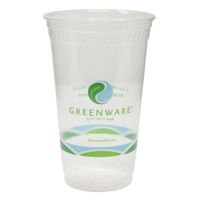 24 oz. Clear Plastic Cup-Stock Print. - Shop Eco-Friendly Cups, cutlery & containers online - G & L Distributors Ltd.