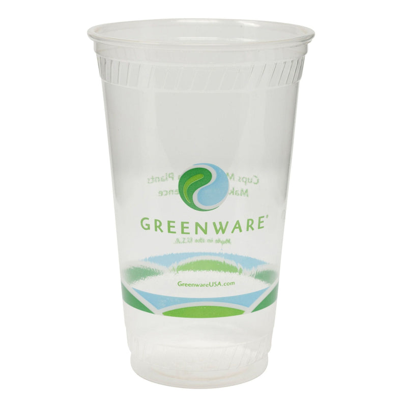 24 oz. Clear Plastic Cup-Stock Print. - Shop Eco-Friendly Cups, cutlery & containers online - G & L Distributors Ltd.