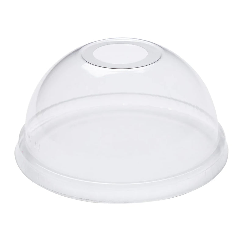 Clear Dome Lid with Hole.  Fits: 12/14, 16, 20 & 24oz. PET Cold Cups