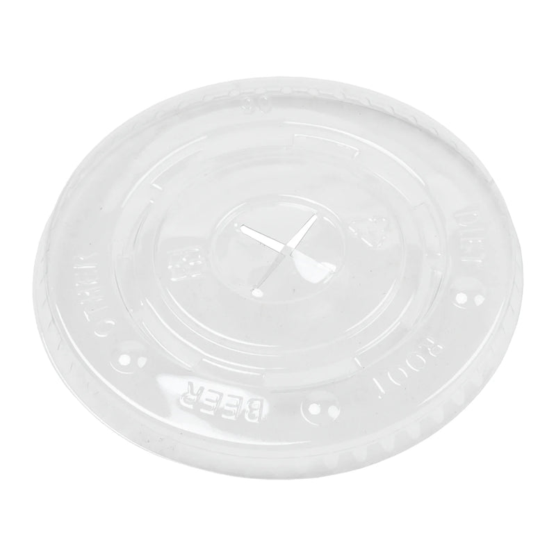 Flat Lid with Straw Slot. Fits 12/14-24oz cup.