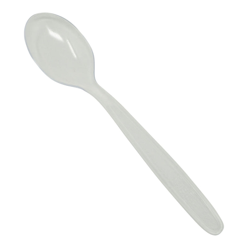 Clear Heavy Weight Teaspoons. - Shop Eco-Friendly Cups, cutlery & containers online - G & L Distributors Ltd.