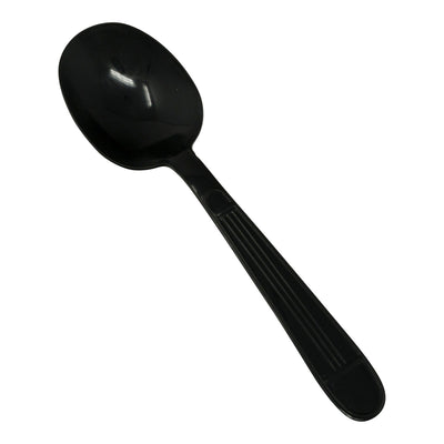 Black Heavy Duty Soupspoon. - Shop Eco-Friendly Cups, cutlery & containers online - G & L Distributors Ltd.